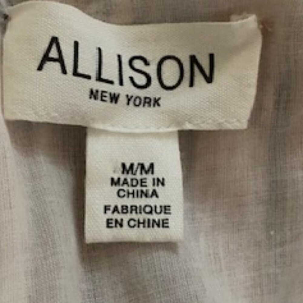 Allison New York Stripe Tie-Shoulder Dress in Lilac Stripes Medium - Picture 3 of 6